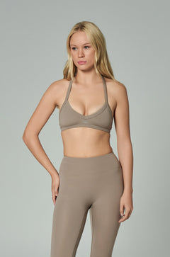 'Scarlet' Backless Halter Neck Sports Bra | Mink