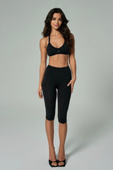 'Scarlet' Sırt Dekolteli Halter Yaka Spor Sütyeni | Siyah