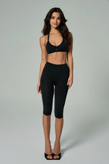 'Audrey' High Waist Capri | Black