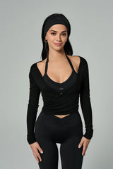 'Diana' Super Soft Modal Wrap Bolero | Black