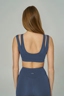 '2much' Double Layer Sports Bra | Blue