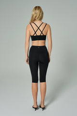 'Jennifer' Strappy Sports Bra | Black