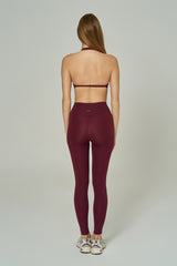 'Scarlet' Sırt Dekolteli Halter Yaka Spor Sütyeni | Bordo