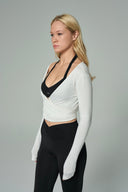 'Diana' Soft Touch Modal Anvelop Bolero | Beyaz