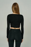 'Diana' Soft Touch Modal Anvelop Bolero | Siyah