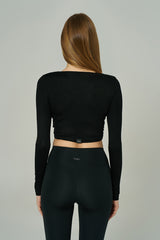 'Diana' Soft Touch Modal Anvelop Bolero | Siyah