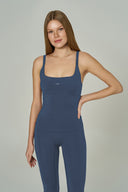 'Timeless' Scoop Neck Spor Üstü | Mavi