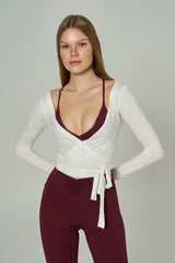 'Diana' Soft Touch Modal Anvelop Bolero | Beyaz