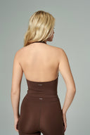 'Monroe' Sculpt Sports Top | Brown