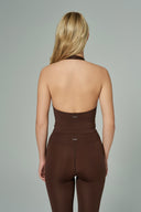 'Monroe' Sculpt Sports Top | Brown