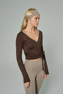 'Diana' Soft Touch Modal Anvelop Bolero | Kahverengi