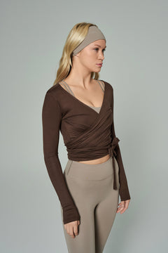 'Diana' Soft Touch Modal Anvelop Bolero | Kahverengi