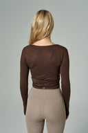 'Diana' Soft Touch Modal Anvelop Bolero | Kahverengi