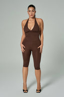 'Audrey' High Waist Capri | Brown
