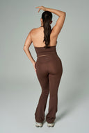 'Monroe' Sculpt Sports Top | Brown