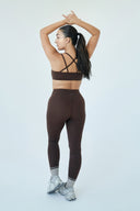 'Nicole' High Waist Leggings | Brown