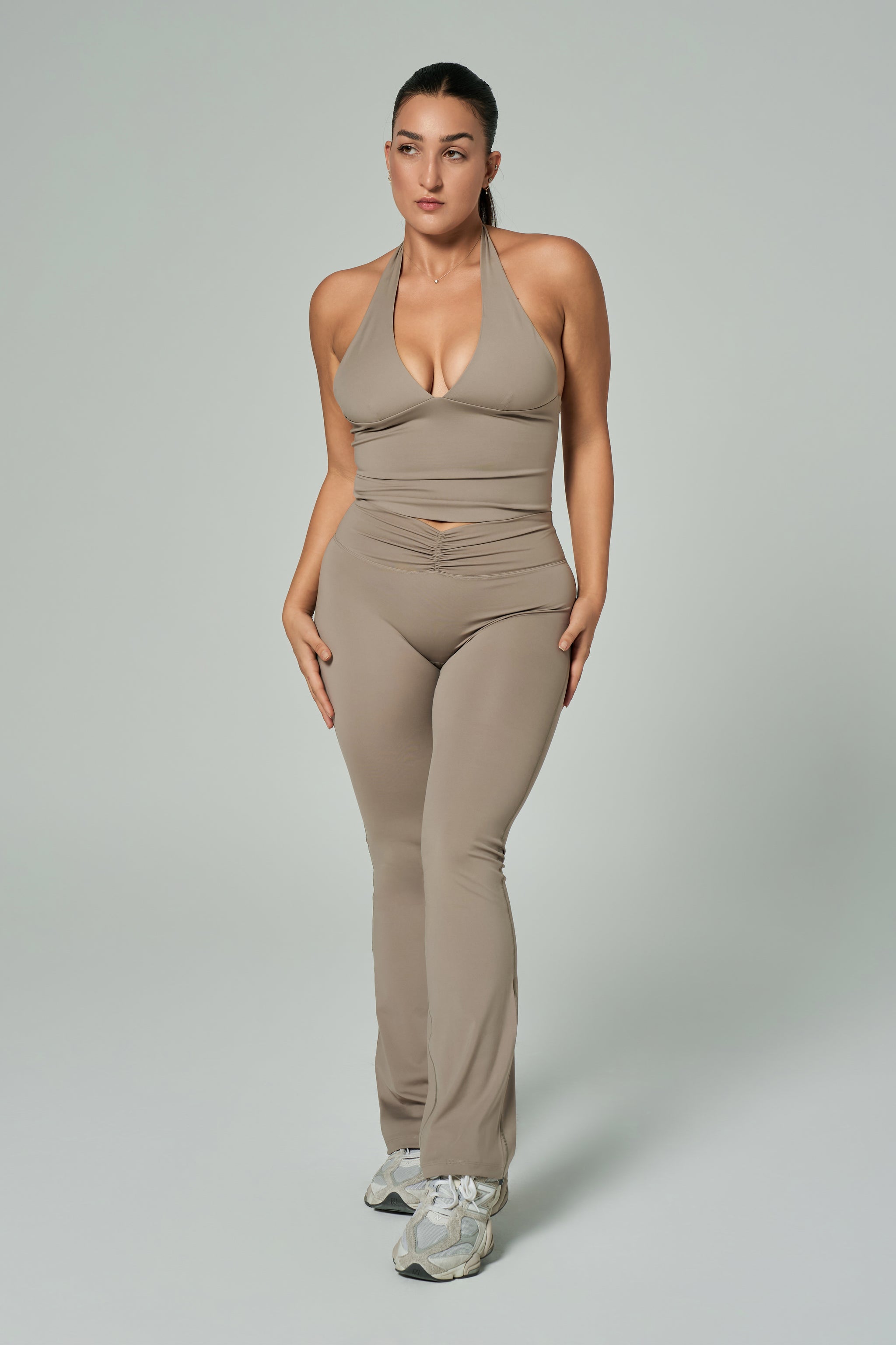 Angelina Bel Büzgülü İspanyol Paça Tayt