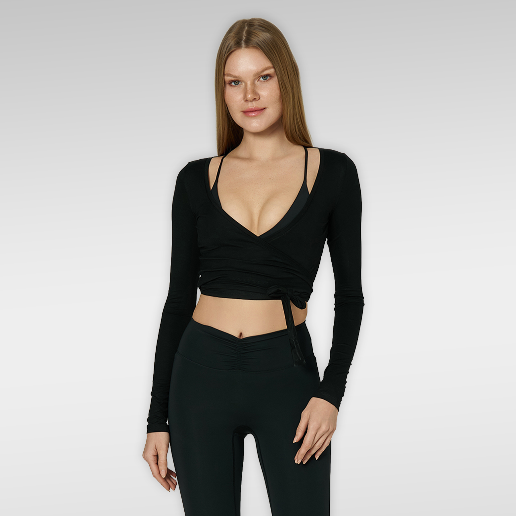 'Diana' Soft Touch Modal Anvelop Bolero | Siyah