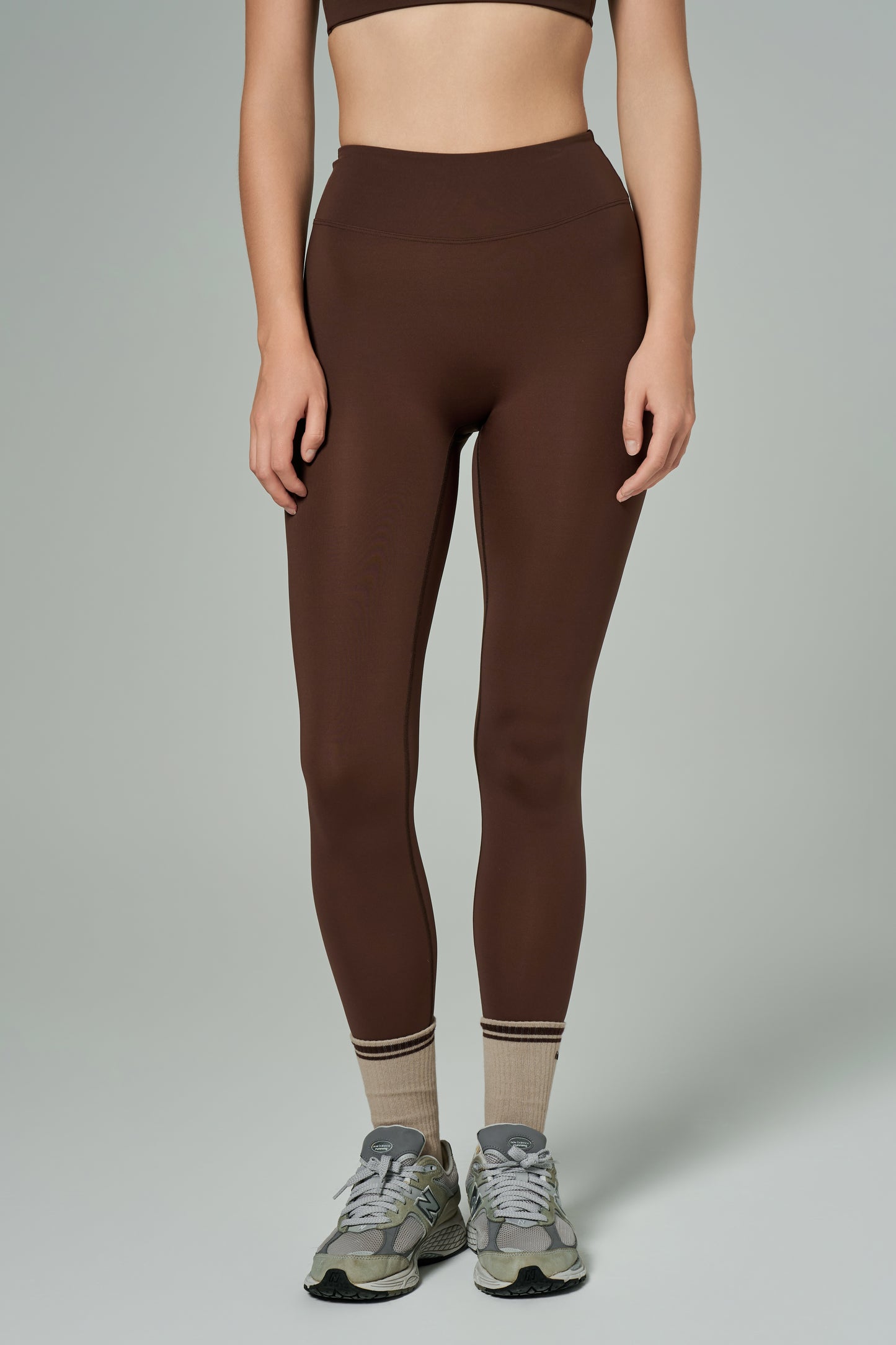 'Nicole' High Waist Leggings | Brown