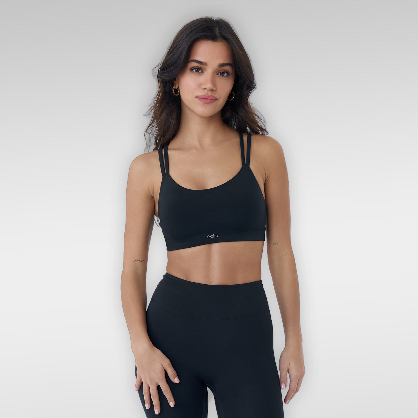 'Jennifer' Strappy Sports Bra | Black