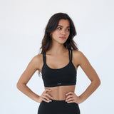 'Jennifer' Strappy Sports Bra | Black