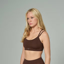 'Jennifer' Strappy Sports Bra | Brown